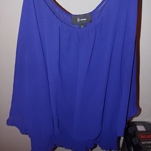 Sheer ruffled bottom top